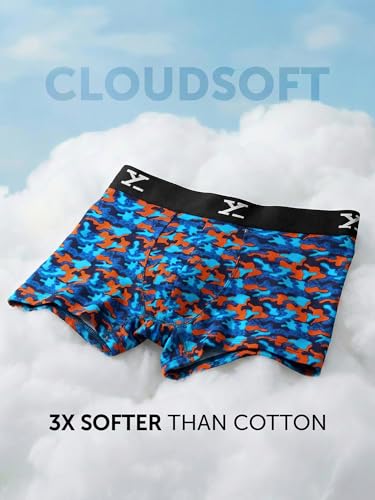 Image of XYXX Men's CloudSoft Modal Printed Trunks| Snug Fit, 4-Way Stretch & No-Marks Waistband Underwear for Man