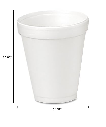 Miniatura 9 de Dart 4J4 - Vaso de espuma de 4 onzas, 4 tapas de la serie (caja de 1000), color blanco