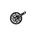 SR Suntour XCT Jr. Crankset, 9-speed 44/32/22T, 152mm, includes capless fixing