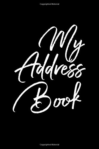 My Address Book: Black Alphabetical Telephone Email Address Birthday Book Organizer for Contacts A-Z | Stylish Trendy Lettering Design