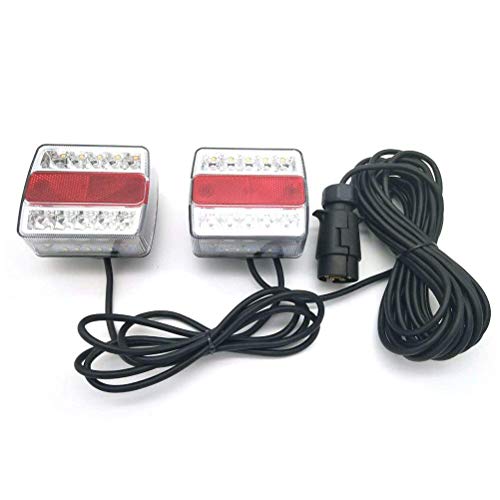 Kit Luci Magnetico 12V Con Fanali A Led Ricambio Trattore Rimorchio Agricolo