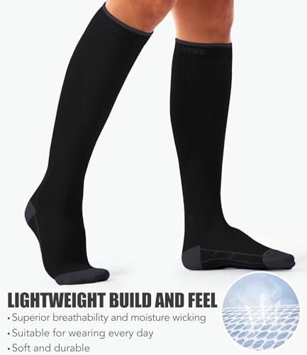 Image of Laite Hebe 3 Pack Medical Compression Sock-Compression Sock For Women and Men Circulation -Best for Running,Nursing,Athletic Sports