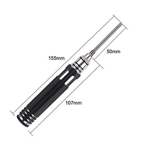 FPVERA 4 in 1 Hex Screw Driver Tools Kit for RC Helicopter RC Boat Rc Cars, Metal 1.5mm 2.0mm 2.5mm 3.0mm Screwdrivers Tools Kit
