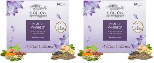 Image of TGL Co.Immune Warrior Herbal Tea Infusion (16 Tea Bags)|Rich in Anti Oxidant | Refreshing | No Artificial flavor | Improve Digestion (Pack of 2)