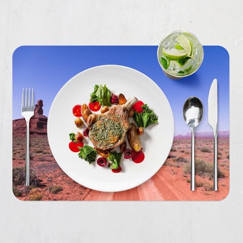 Set de table en liège Far West grand format 39,5x28,5 cm x4