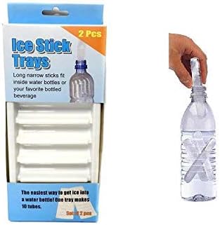 Miniatura 3 de Juego de 2 bandejas para palitos de hielo, hace palitos de hielo largos y estrechos para botellas de agua y botellas deportivas, plástico sin BPA