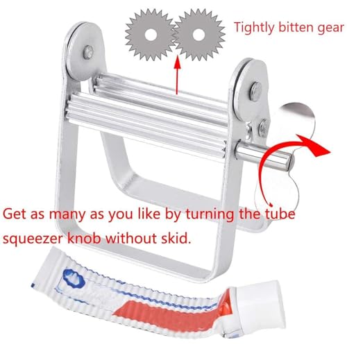 Extractor de pasta de dientes y oleos de aluminio anodizado con rodillo de arrastre 4