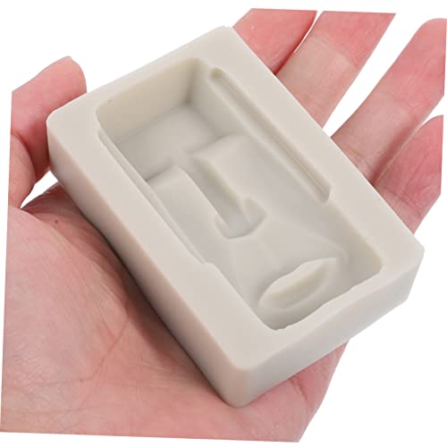 4 Pcs Moldes De Pedra De Moai Bandeja De Cubos De Gelo Cabeça Moai Chocolate De Silicone Moldes Para