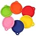 COSMEVIVI 6Pcs Silicone PET Food Can Lids Reusable Sealing Covers for Cat and Dog Food Food-Grade Silicone Dishwasher Safe Compact and Convenient for Daily Use