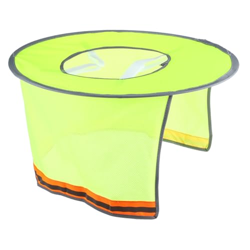 WRITWAA Visera para Casco de Seguridad Protección Solar UV y Banda Reflectante de Alta Visibilidad, Ala Ancha Fluorescente Amarilla Cortina para Cuello, Parasol para Obra y Trabajo ⭐