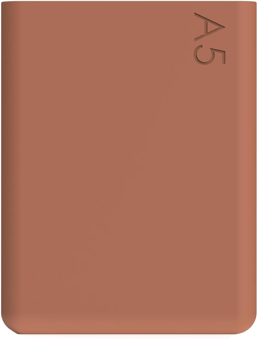 memobottle A5 (Terracotta) Bundle - 25oz (750ml) - Bottle, silicone sleeve & lid |Slim Water Bottle for Bags, Beside Books & Laptops | BPA Free Tritan | Modern & Minimalist