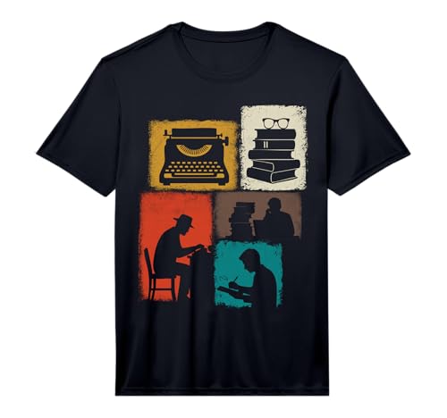 Writer Vintage Collage Writing Men Author Journalist Performance T-Shirt