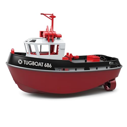 NBJIALIN RC Tugboat - Remote Control Boats for Adult with LED Light for Pool&Lakes,2.4GHz RC Racing Boat for Summer Water Toy Gift