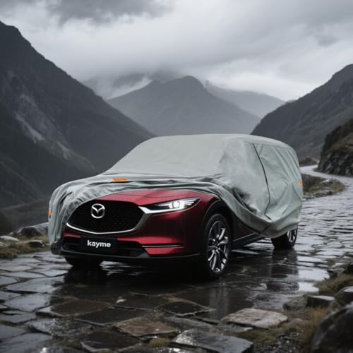 Image of Kayme Heavy Duty SUV Car Cover Custom Fit Mazda CX-90 CX 90 CX-9 CX 9 Waterproof All Weather for Automobiles, Full Exterior Covers Sun Rain UV Protection.（Deliver About 3-10 Days）