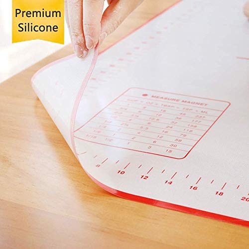 image for ProAussie Large Silicone Baking Mat for Rolling Dough (40cmx60cm) Past