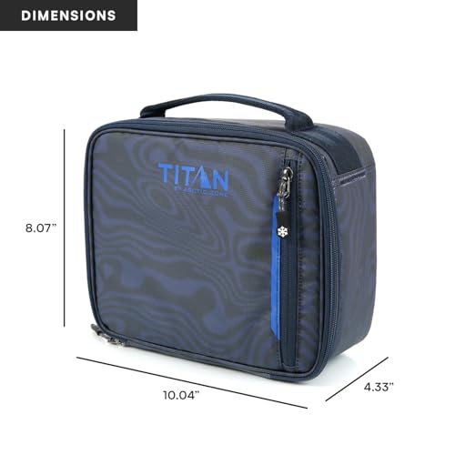 Titan by Arctic Zone Fridge Cold Lunch Box with 2 Gel Ice Packs, Small Insulated Cooler Bag with Leak Proof Lining for School and Work, Dark Wave by Titan by Arctic Zone - Image 7