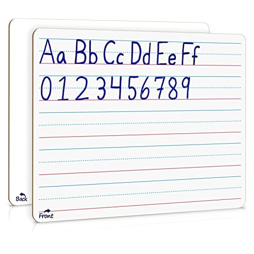 Double Sided Whiteboard Lined Dry Erase Board for Kids Ruled Writing Board Handwriting Practice - Small White 9x12 Dry Erase Board with Lines Education Teacher Supplies