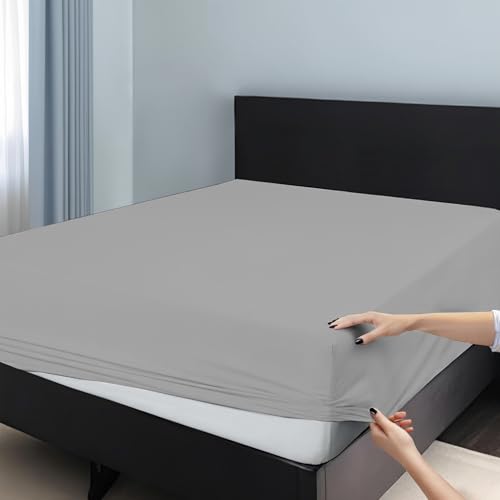 Peace Sleep Bedding Cot Size : 30 X 75 Fitted Sheet 16" Deep Light Grey
