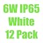 6w Ip65 White, 12 Pack