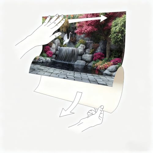 Vinilo pared cascada autoadhesivo para cubrir imperfecciones de casa 6