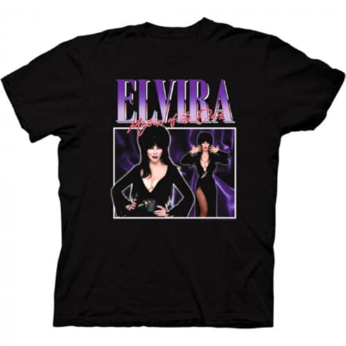FPBQSSMV Elvira Mistress of The Dark Adult Mens T-Shirt Black M