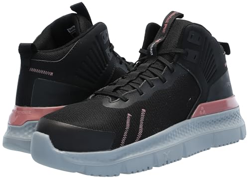 Timberland PRO Timberland PRO Women's Setra Mid Composite Safety Toe Industrial Athletic Work Shoe, Black/Grey/Rose-2024 NEW, 7.5 M US