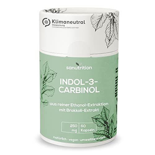 Indol 3 Carbinol (I3C) hochdosiert mit Brokkoli-Extrakt | 60 Kapseln | Plastikfreie Verpackung | Vegan | Hergestellt in Österreich Cover