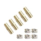 5 Pcs 1/2' Garden Hose Connector Garden Hose Fittings Hose Mender End Repair Mender Kit with Stainless Clamp