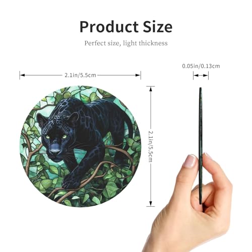 Imán decorativo redondo para refrigerador de cristal vitrificado miniatura 5