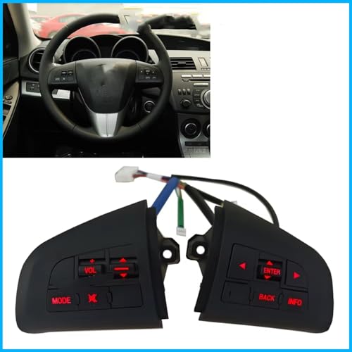 Bouton commande volant Mazda avec kit interrupteur rétroéclairé précis - 3