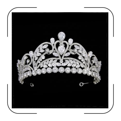 Tiaras y coronas de novia de lujo accesorio cabello boda graduación cumpleaños plata