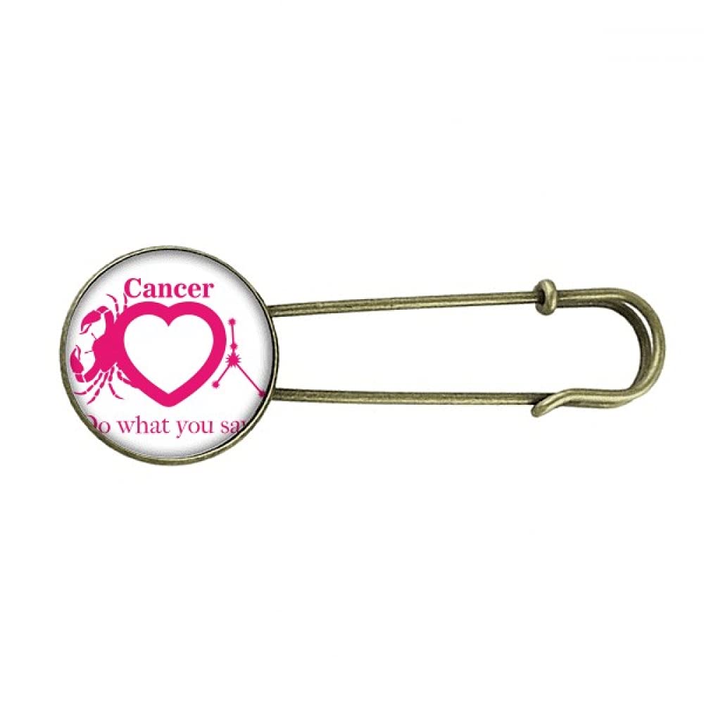 Motivation Constellation Caring Cancer Retro Metal Brooch Pin Clip Jewelry