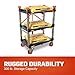 Crescent SITERUNNER, 3 Shelf Heavy Duty Folding Jobsite Cart - 300-lb Capacity, F3SCBL