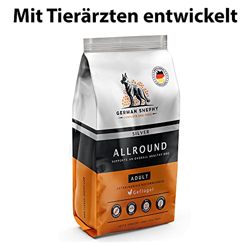 German SHEPHY Dog Food Geflügel (1 x 10 kg) | Hundefutter trocken | Super Premium Trockenfutter für ausgewachsene Hunde | 1er Pack
