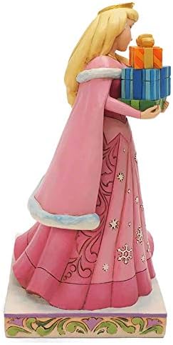 Enesco Jim Shore Disney Traditions Sleeping Beauty Christmas Aurora Figurine, 7 Inch, Multicolor