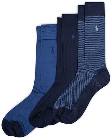 Polo Ralph Lauren Men's Super Soft Birdseye Dress Crew Socks (3-Pack)
