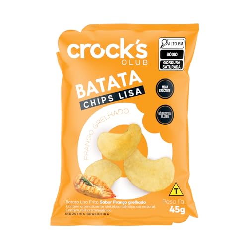 Crocks Club Batata Chips Sabor Frango Grelhado 45G