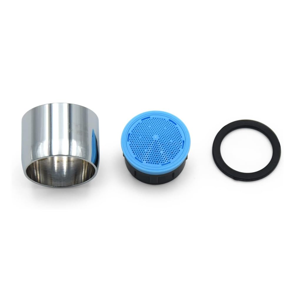Schläfer 100510 | Rompigetto Rubinetto Cucina, Filtro in Acciaio con Filetto M22x1, Compatibile con Aeratore Neoperl, Rompigetto a Risparmio Acqua, Confezione da 2 Pezzi