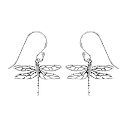 Boma Jewelry Sterling Silver Dragonfly Dangle Earrings