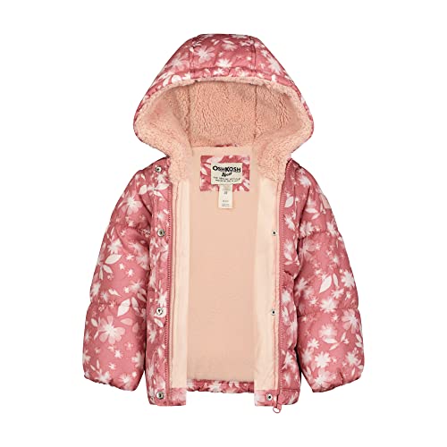 Oshkosh B’gosh Baby Girl's Hooded Winter Coat, Pink With Stylish Allover Floral Design, Pinkfloral, 5 Years #TOP1