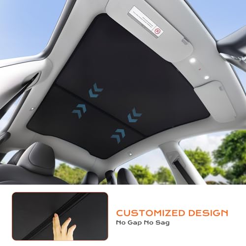 Tesla Model Y Sunshade Roof Never Sag Heat-Insulating, UV-Protective, Nano Ice-Crystal Coatings Interior Accessories for Tesla Model Y Juniper 2025-2026 by Topfit - Image 2