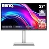 BenQ MA270UP 27 4K 3840x2160 Monitor for MacBook Pro/Air, Dual USB-C, 90W Power Delivery, Mac Color Match, USB Hub, Brightness & Volume Control on Mac, Height & Tilt Adjustable Stand, P3 Color Gamut