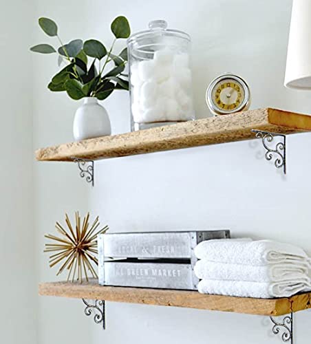 Nach JS-90-071BR Victorian Hammered Bronze Cast Iron Shelf Brackets 6 Inch thumb #3