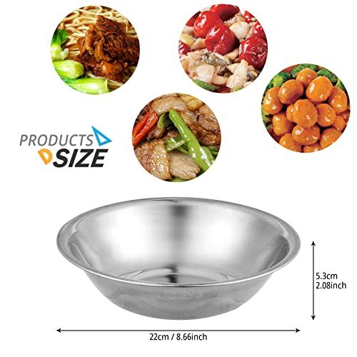 Hengdu Stainless Steel Mixing Bowl, Flat Bottom Wide Flat For Larger Capacity, 8.7" Set Of 3… #TOP1