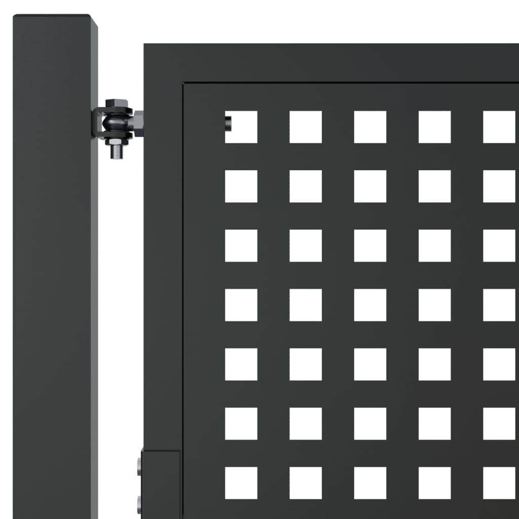 vidaXL Puerta de jardín Antracita 100x150 cm Acero