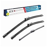 IceXsonw 3 Wipers Windshield Wiper Blades Replacment for Volkswagen VW Tiguan 2017 2016 2015 2014 2013 2012 2011-2007-OEM Automative Windshield Wiper Blades 24