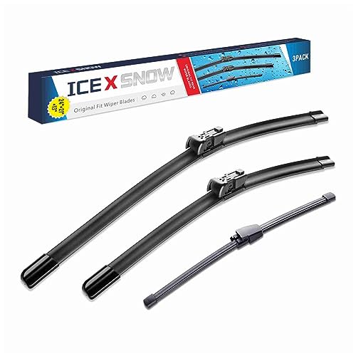 IceXsonw 3 Wipers Windshield Wiper Blades Replacment for Volkswagen VW Tiguan 2017 2016 2015 2014 2013 2012 2011-2007-OEM Automative Windshield Wiper Blades 24
