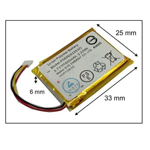 Image of QBM 3.7V 600 mAH (Lithium Polymer) 3 Pin Connector Rechargeable Battery