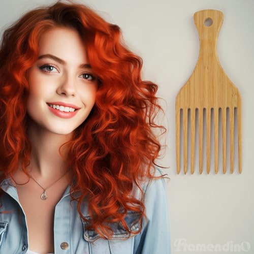 Peine de Bambú Afro para Cabello Rizado 2 Pack miniatura 7