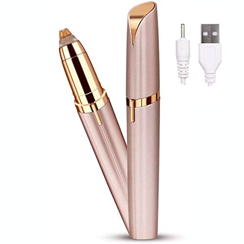 DaPlug Eyebrow Trimmer, Rechargeable Facial epilator, Eyebrow Razor and Painless Eyebrow Hair Remover, with Built-in LED Light, Suitable for Facial Lips, Nose, Facial Hair, Unisex